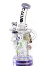 Bong Big Eye Recycler Purple 26 Cm Calvoglass