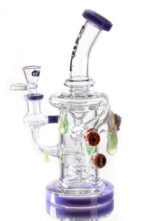 Bong Big Eye Recycler Purple 26 Cm Calvoglass
